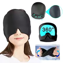 Gorro gel 360° reutilizable para alivio rápido de dolor de cabeza y tensión