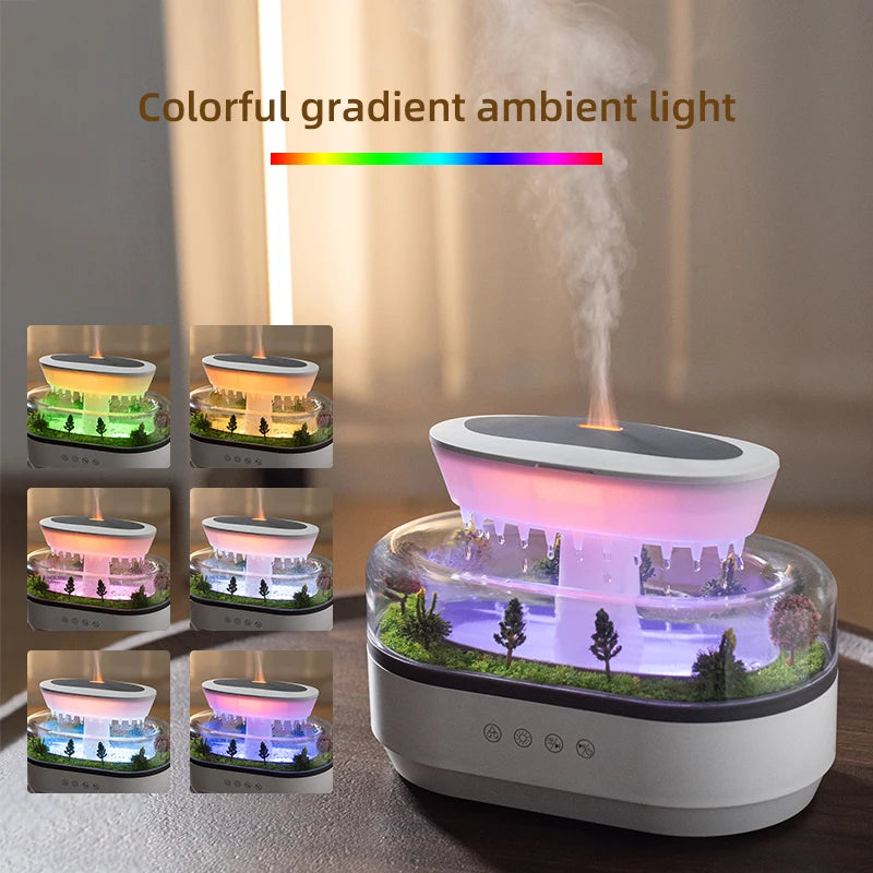Difusor de aroma Raindrop con luces LED multicolo
