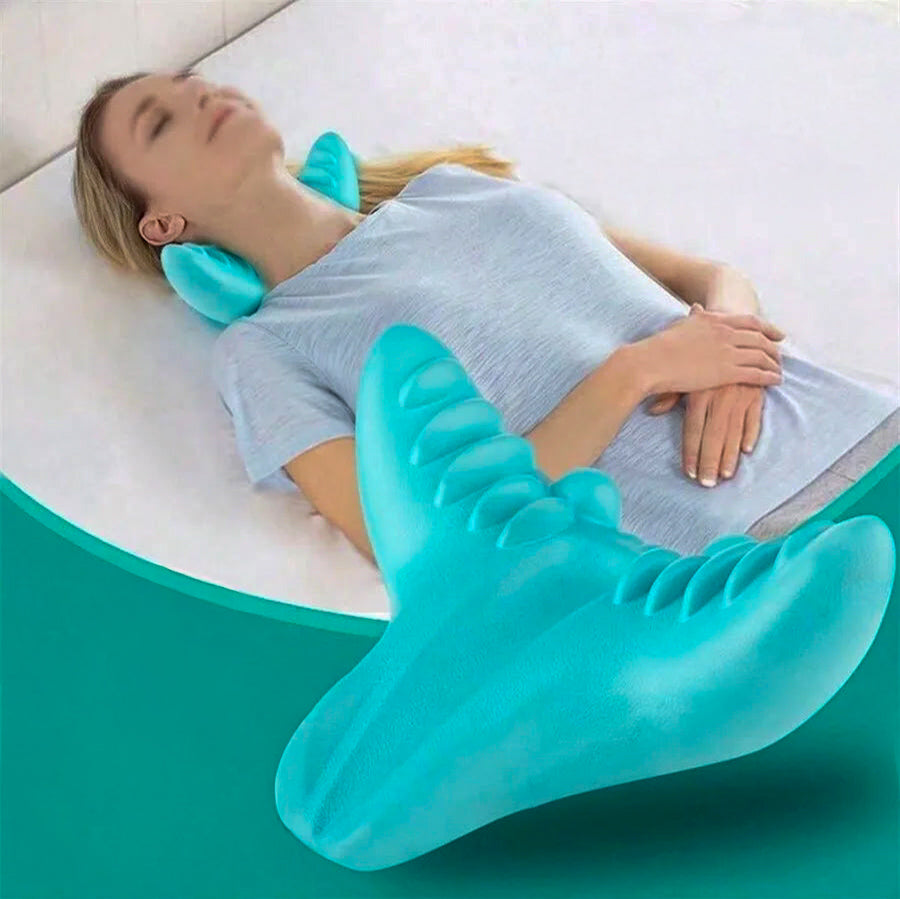 Almohada cervical ergonómica con soporte para hombros y cuello - vista lateral