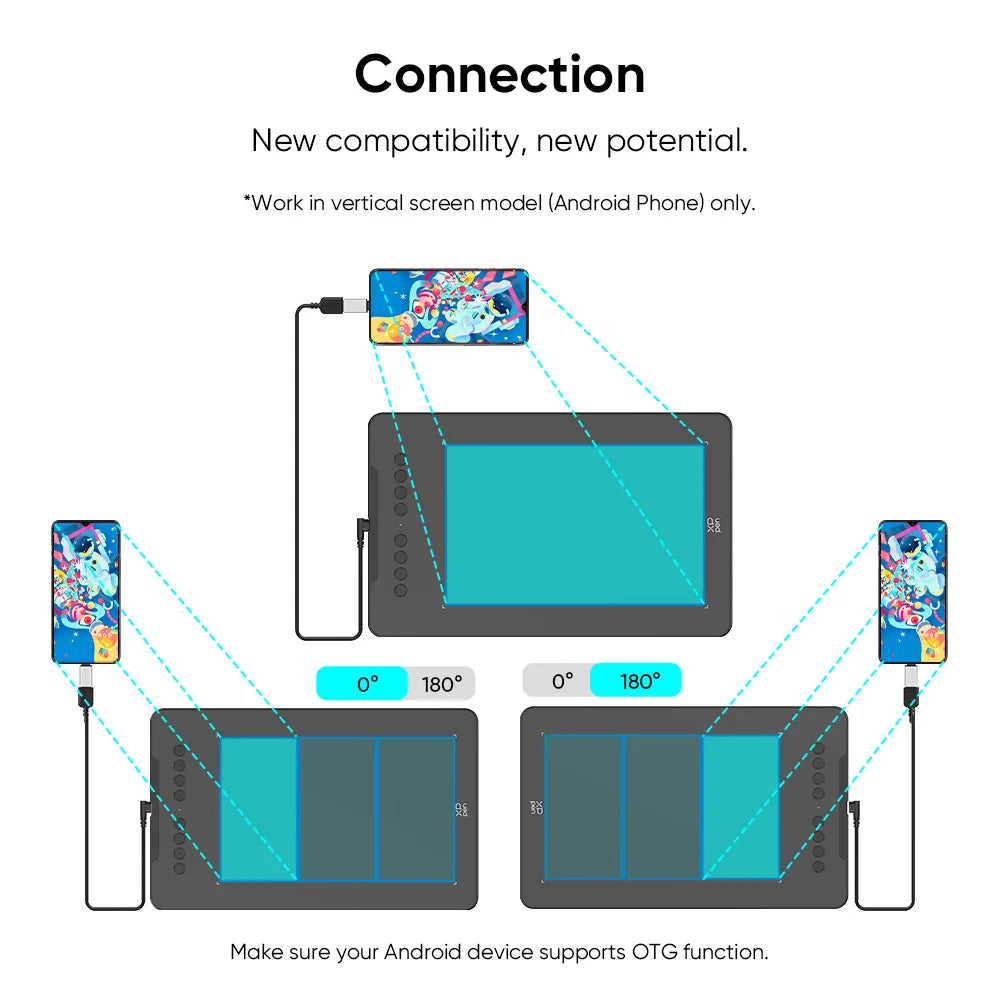 Tableta XPPen conectada a computadora"