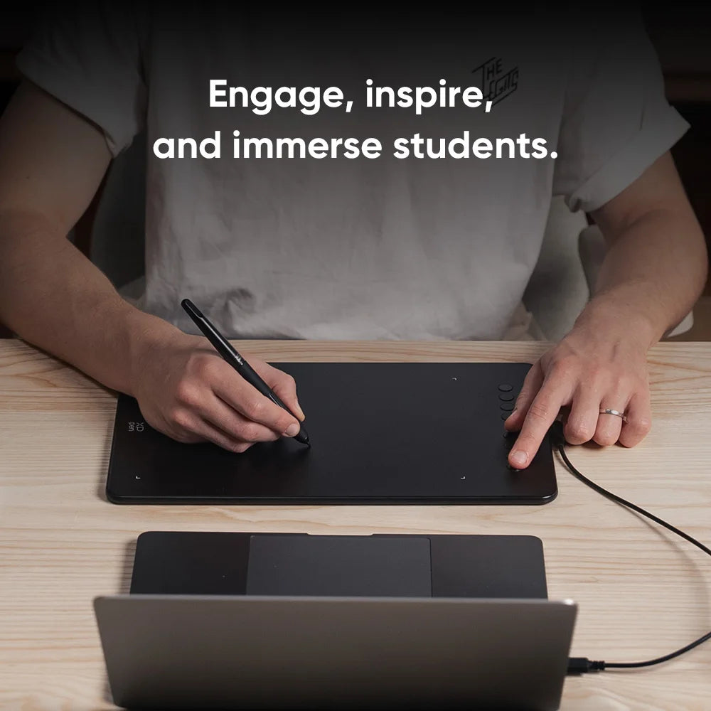 Tableta XPPen conectada a computadora