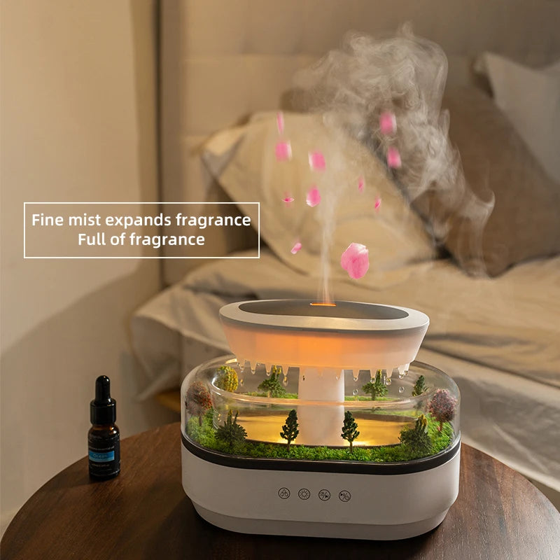 Raindrop Aroma Diffuser with Music & LED Light