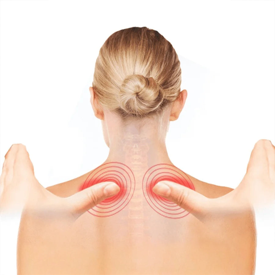 Detalle del diseño ergonómico de almohada cervical con curvas de soporte