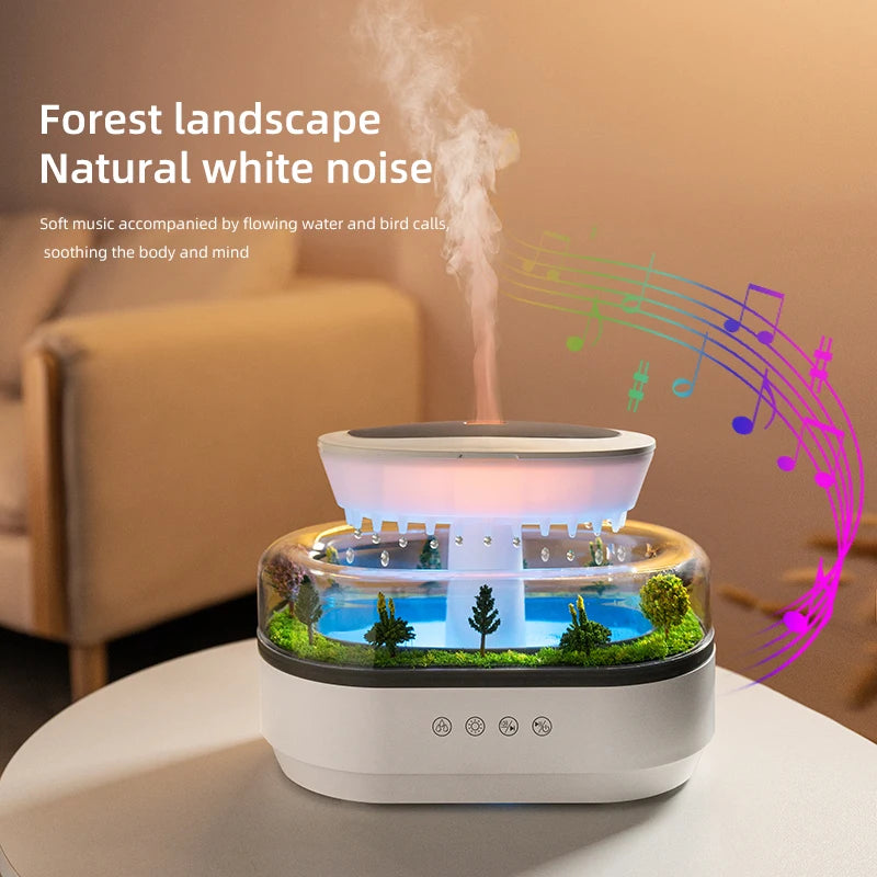 Raindrop Aroma Diffuser with Music & LED Light