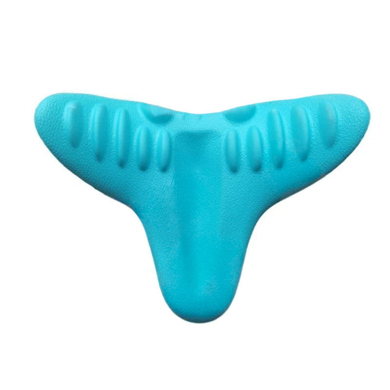 Almohada cervical memory foam azul - masajeador de cuello para alivio de tensión