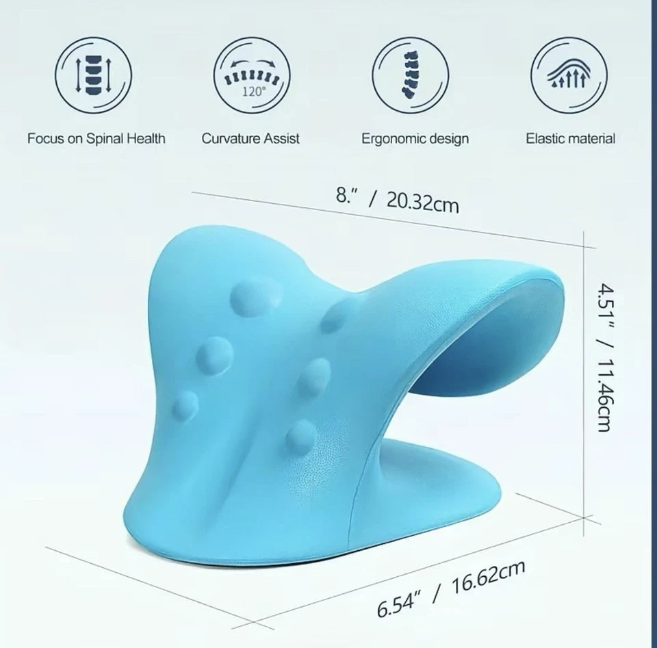 Almohada cervical memory foam con masaje para aliviar dolor de cuello