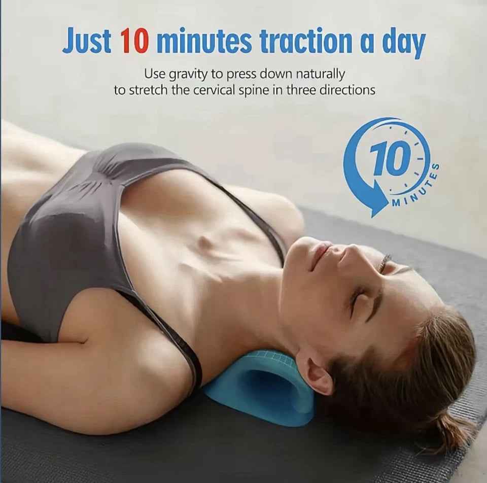 Almohada ortopédica cervical con puntos de masaje para relajación muscular