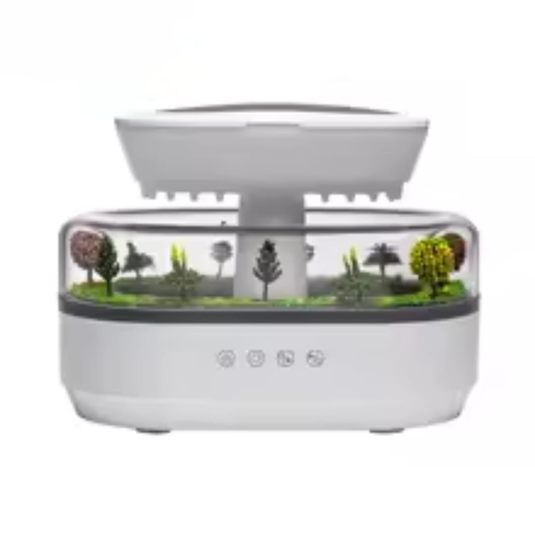 Humidificador Aromático RelaxLuz - Difusor LED con Sonidos de Lluvia